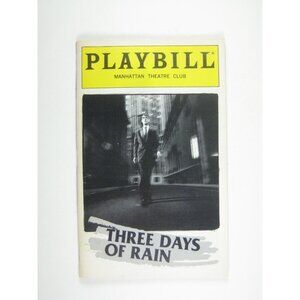 Three Days Of Rain Playbill Manhattan Theatre Club 1997 Richard Greenberg